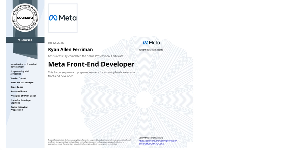 Meta Front End Developer